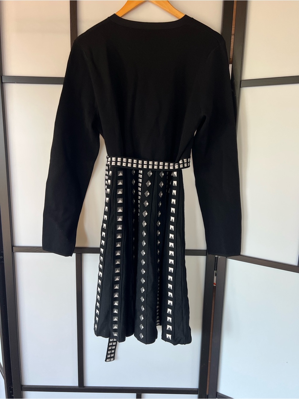 Diane Von Furstenberg Chelsea Wrap Dress with White Geometric Trim Large NWT - Picture 9 of 9